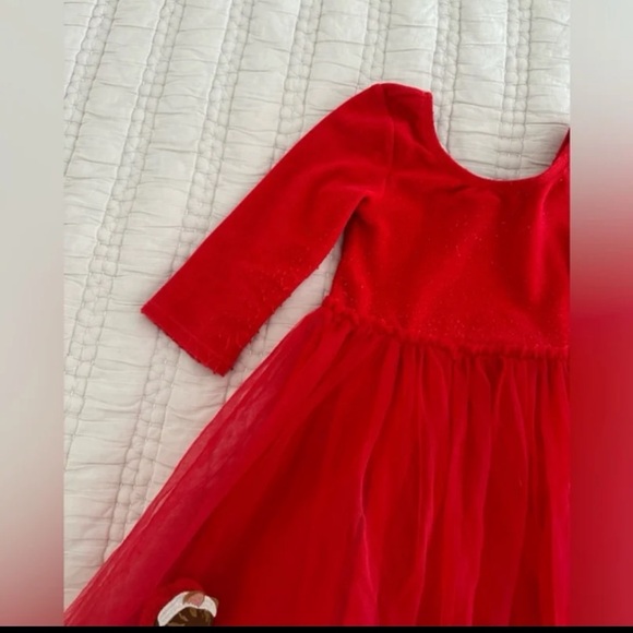 Mini Boden Kitty Cat Christmas Velvet and Tulle Dress - Picture 4 of 11